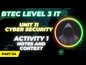 BTEC Level 3 IT - Unit 11 - Cyber Security & Incident Management - Part 04 - NOTES AND CONTEXT