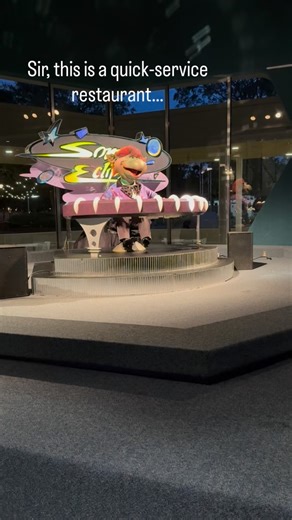 Sir, this is a quick-service restaurant. …and yet he showed up with full Broadway energy 🎤✨ 📍 Cosmic Ray’s Starlight Café | Magic Kingdom | Brad Christian - Capture the Magic Vacations