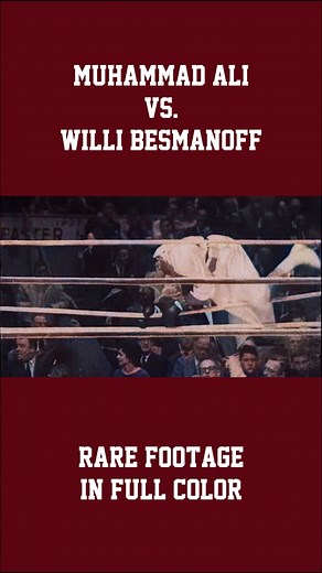 Muhammad Ali vs Willi Besmanoff in Color #ali #muhammadali #boxing #boxing🥊 #boxingfans #heavyweightboxing #4k #casiusclay