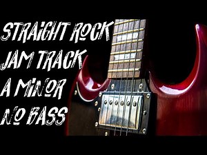 Straight rock backing track no bass