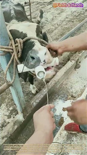 Veterinary Intervention: Removing a Swallowed Nail from a Cow's Stomach