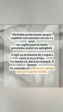 Parintele care isi traieste visul prin copil