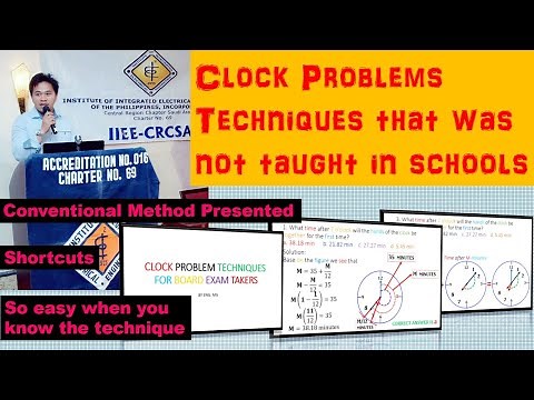 Techniques in Solving Clock Problems