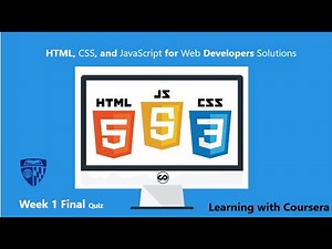 Coursera HTML, CSS, and Javascript for Web Developers Week 1 Final Quiz solutions