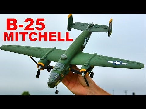 Flyzone B-25 Mitchell Review and Flight - 4 Channel RC Plane - TheRcSaylors