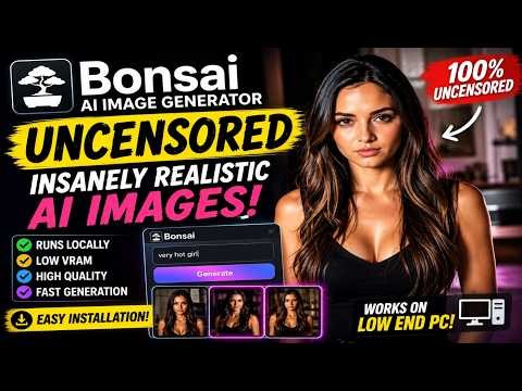 🔥 Bonsai AI Image Generator – Uncensored High Quality AI Images on Low VRAM Local Install