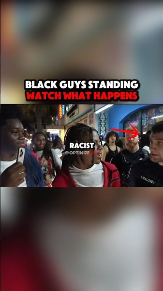 Racial Profiling Cop Sees Black Guys Standing On A Public Side Walk