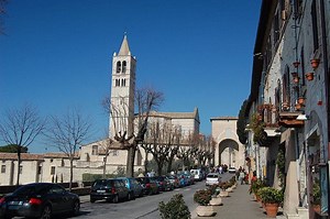Via Borgo Aretino (Borgo Aretino Street) in Assisi, Italy
