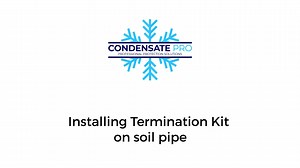 Installing Termination Kit on soil pipe