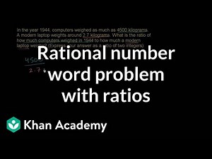 Rational number word problem with ratios | Pre-Algebra | Khan Academy