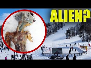 my drone found an Alien lifeform in the snow at these skii hills! (Craziest Winter Drone Moments!)