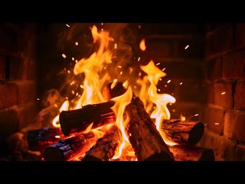 Cozy Fireplace 4K (LIVE 24/7). Fireplace with Crackling Fire Sounds. Christmas Fireplace