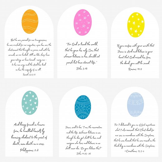 Christian Easter Bible Verse Cards, Easter Scripture Memory Cards, Jesus' Resurrection, Easter Story (PRINTABLE PDF) - Etsy