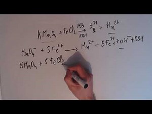 Réaction d'oxydoréduction - KMnO4 + FeCl2 ----- Fe3+ + Mn2+
