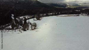 Skiers and Tourists on Whistler Ski Resort, Vancouver, British Columbia, Canada