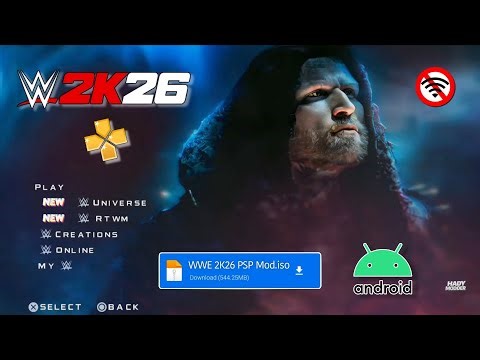 New WWE 2K26 Realistic Mod [PPSSPP EMULATOR] Android Gameplay