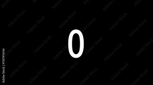 5 second countdown timer animation with sliding effect on dark background