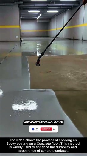 Epoxy Floor Coating for Durable and Easy-to-Clean Surfaces !! #innovation #tool #ideas