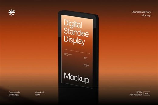 Digital Standee Display Mockup