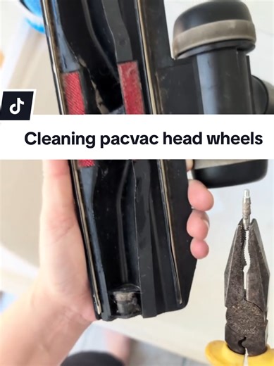 Cleaning Pac vac head wheels. How to clean vacuum cleaner head. #pacvac #cleaningtips