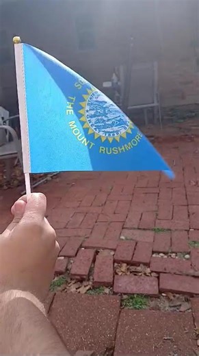 Flag of South Dakota waving in the wind (redone)