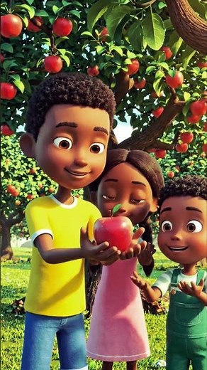 🍎 Three Happy Babies Eating Apples