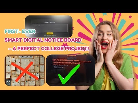 First-Ever Smart Digital Notice Board – The Perfect College Project! #collegeproject #iot #esp32