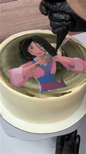 Easy Princess Cake ⚔️ Mulan Inspired Cake Design #shorts