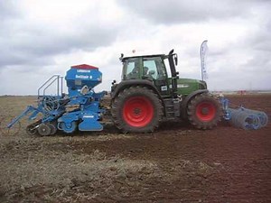 FENDT 415 Lemken Zirkon Rotary Harrow + Solitair Pneumatic Seed Drill & VarioPack Front Furrow Press