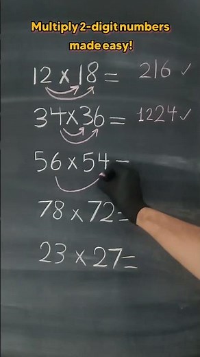"Simple Trick to Multiply 2-Digit Numbers"