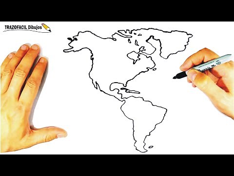 ✍️Como dibujar el mapa de américa del Sur ✏️Dibujo de SUSAMERICA ✏️TRAZOFACIL .