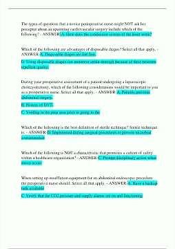 AORN PERIOP 101 FINAL EXAM 2025 LATEST EXAMS 2 VERSIONS WITH 300 EXAM QUESTIONS AND CORRECT VERIFIED
