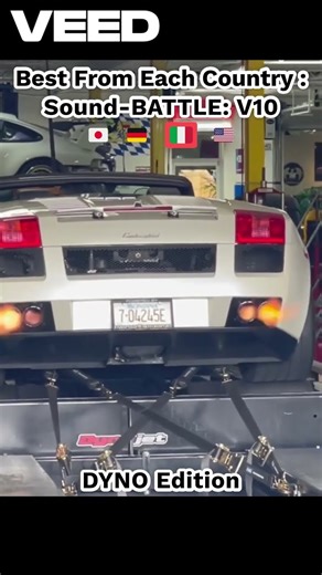 BEST V10's ON DYNO! 😮🤯 #automobile #car #fast #top #race #lamborghini #viral #ytshorts #trending