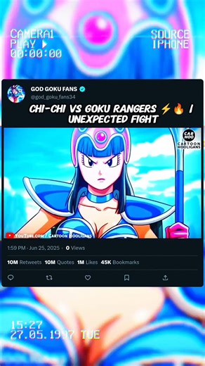 Chi-Chi vs Goku Rangers ⚡🔥 | Unexpected Fight #dragonball #goku #anime #edit #shorts #viral