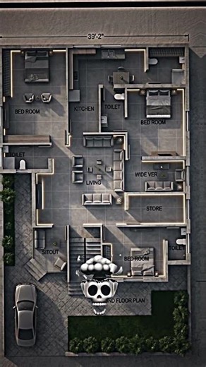 Small Plot Modern 2D House Plan Design 😍🔥 Perfect Dream Home Layout by EAA Designs ✨🏡