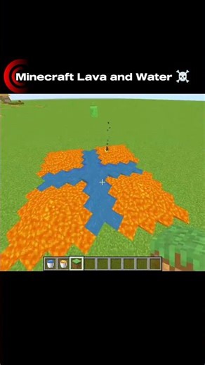 Lava vs Water in Minecraft 😳🔥💧 #minecraft
