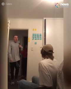 34K views · 678 reactions | The gorgeous moment a bloke surprises his best friend after being apart for 16 months because of the pandemic. ♥ | News.com.au | Facebook
