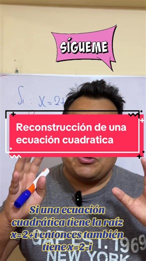 🔹 ¿Cómo reconstruir una ecuación cuadrática cuando conoces una raíz compleja? Te explico la idea paso a paso. Sígueme para más matemáticas claras. 📐#preuniversitario #algebra #matematica #secundaria #ecuaciones