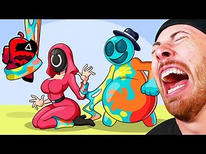 Among Us VS Poppy Playtime Chapter 4 in SQUID GAME?! (funny animation)