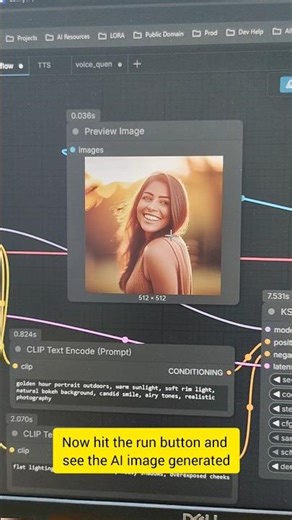 AI Image generation using comfy ui stable diffusion base model low GPU RAM