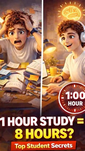 Study 1 Hour = 8 Hours? Top Student Secrets You NEED to Try! 💡📚 #StudyTips #Motivation”