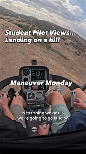 Helicopter Hill Landing: A Student Pilot's Steep Approach