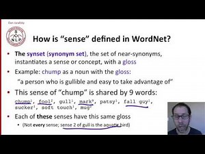 20 2 WordNet and Other Online Thesauri NLP Dan Jurafsky & Chris Manning