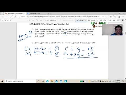 ejercicios del SIMULADOR EXAMEN EXBACH OFICIAL 2024 matemáticas básicas PARTE I