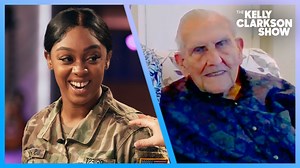 223K views · 7.5K reactions | Grab the tissues! When Deshauna was in 3rd grade, she wrote a letter to WWII veteran Frank who fought in the Battle of the Bulge, and he replied sending a feather from his "angels" to protect her. They each kept their letters close to their heart for 12 years until they finally met in person — where Frank learned Deshauna is now wearing the same uniform he once did  #VeteransDay | The Kelly Clarkson Show | Facebook