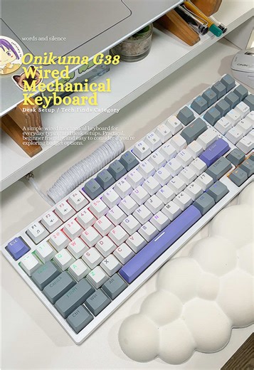 A simple wired mechanical keyboard for everyday typing and desk setups. Practical, beginner friendly, and easy to consider if you’re exploring budget options. P.S I already change three keycaps there into purple 🥰 #onikuma #onikumagaming #onikumakeyboard #budgetmechanicalkeyboard #foryoupage
