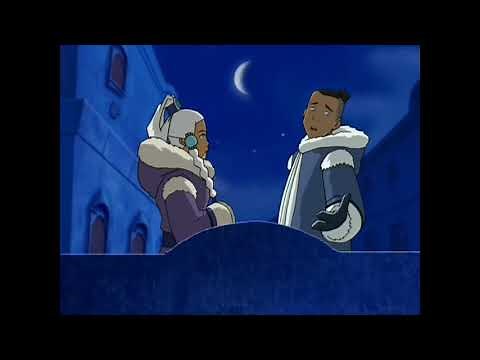 Yue kisses Sokka and tells him that she has feelings for him