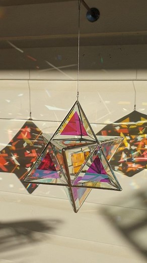 64 reactions · 4 comments | Super excited to announce that dichroic glass is back! DM for inquiries . . #dichroic #dichroicart | Zakay Glass Creations - Geometric Pendant Lights and Sculptures | Facebook