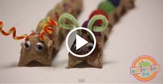 Easy Egg Carton Caterpillar Craft