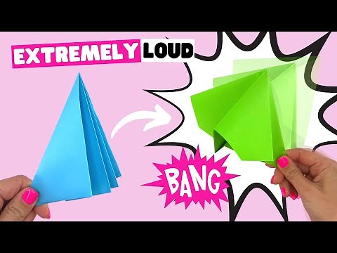 How to make EASY paper POPPER [origami banger, loud paper banger]
